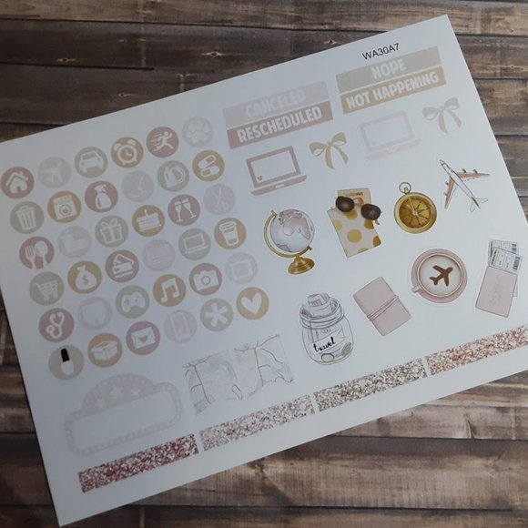 Travel Planner Sticker Kit, ECLP, Weekly Spread, Happy Planner KIT-WA30A - Picture 7 of 7